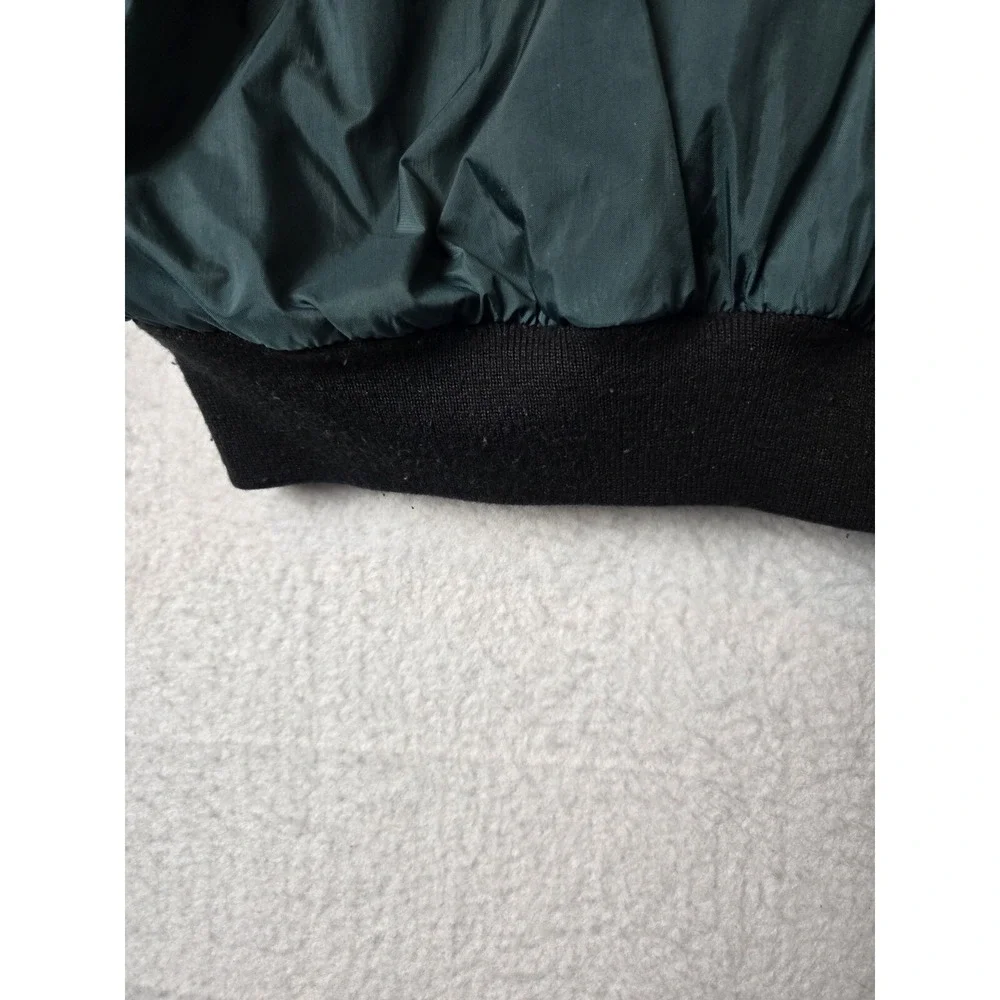 Cabelas Hoodie Windbreaker Jacket Size L Nylon Green Black